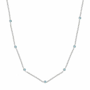 Collar 9 circonitas Plata de Ley