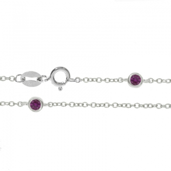 Collar 12 circonitas Plata de Ley 2