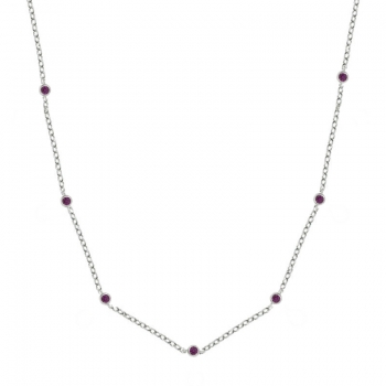 Collar 12 circonitas Plata de Ley