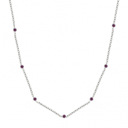 Collar 12 circonitas Plata de Ley