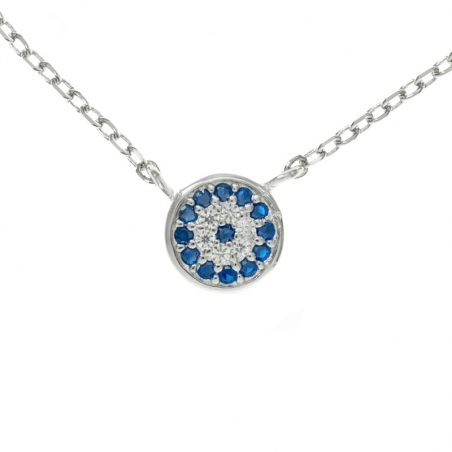 Collar bicolor con circonitas