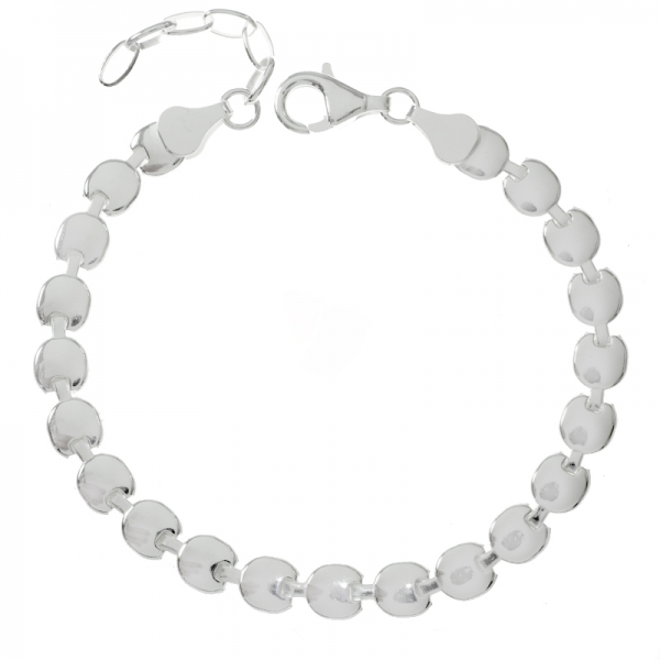 Pulsera eslabón círculo plano