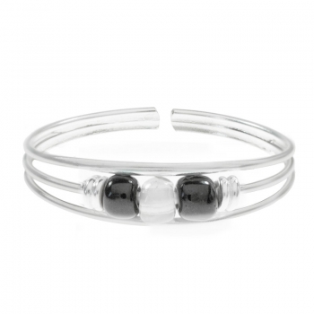 Anillo ajustable tres bolitas