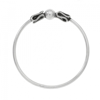 Anillo balinés bola Plata de Ley