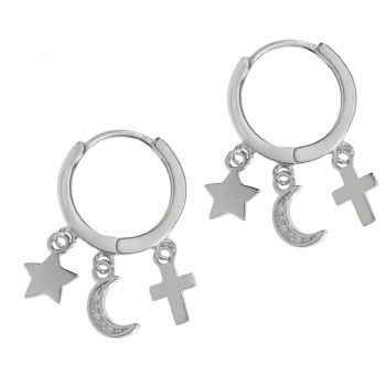 Aros con abalorios Plata de Ley