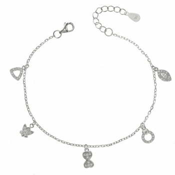 Pulsera con abalorios Plata de Ley