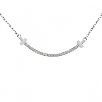 Collar doble cruz Plata de Ley