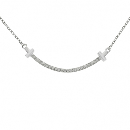 Collar doble cruz Plata de Ley