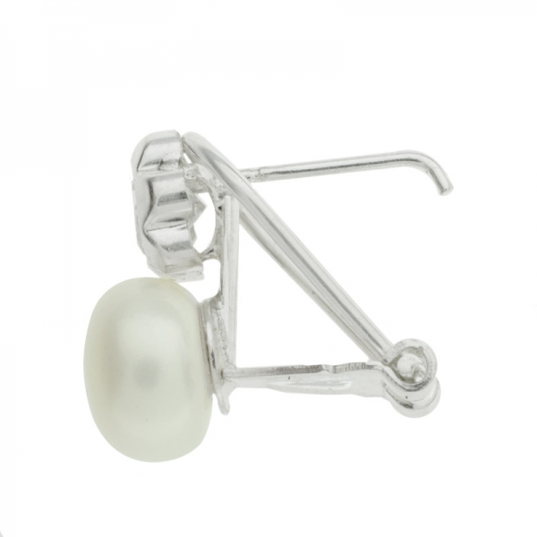 Pendientes perla y flor