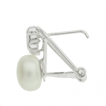 Pendientes perla y flor