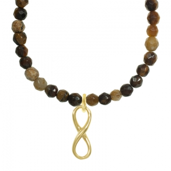 Collar ojo de tigre con infinito