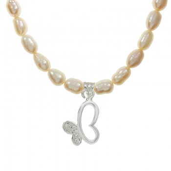 Collar nácar con mariposa