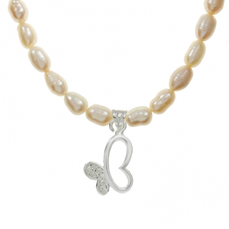 Collar nácar con mariposa