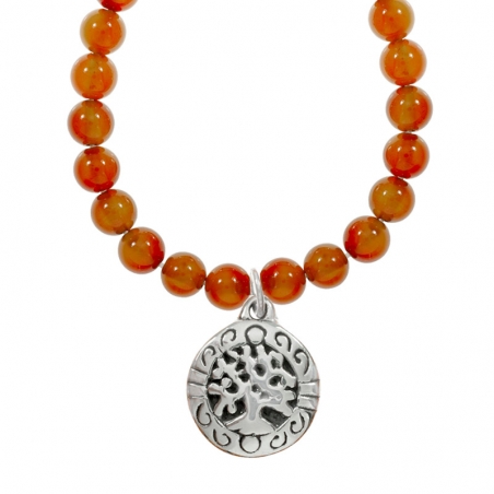 Collar cornalina con árbol