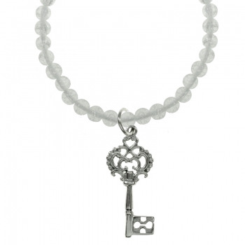 Collar cristal de roca con llave