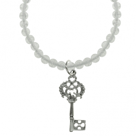 Collar cristal de roca con llave