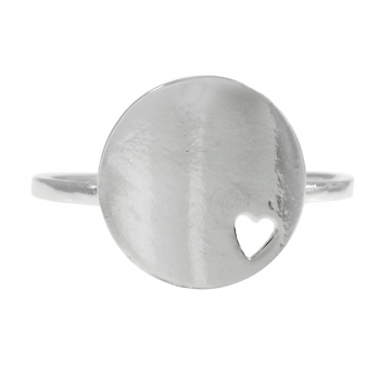 Anillo círculo con mini corazón