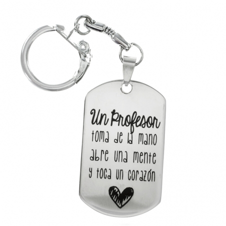 Llavero para profe rectangular
