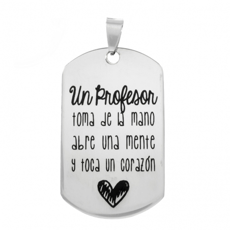 Llavero para profe rectangular