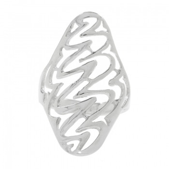 Anillo zig-zag Plata de Ley