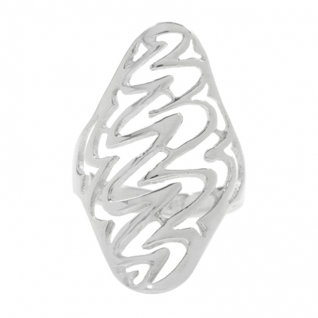 Anillo zig-zag Plata de Ley