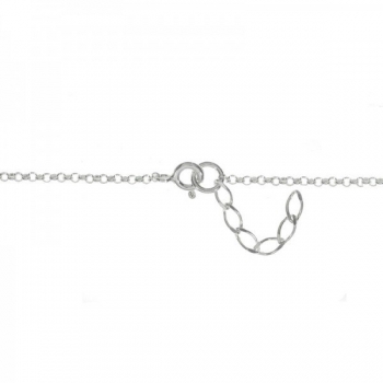 Tobillera ajustable cruz Plata de Ley 2