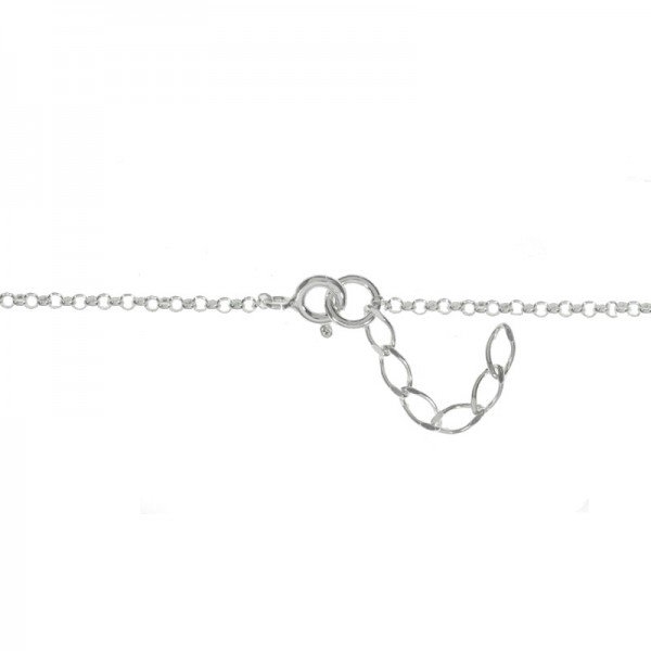 Tobillera ajustable cruz Plata de Ley