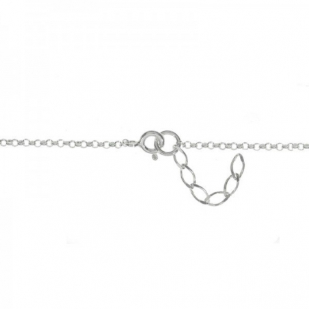 Tobillera ajustable cruz Plata de Ley