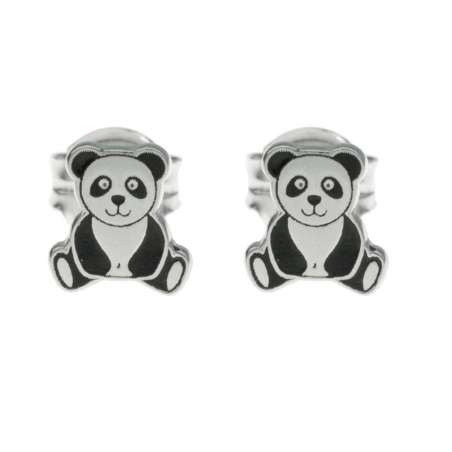 Pendientes Oso Panda esmalte