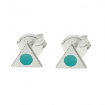 Pendientes triángulo azul
