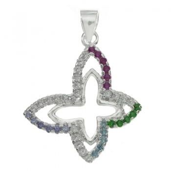 Colgante mariposa doble