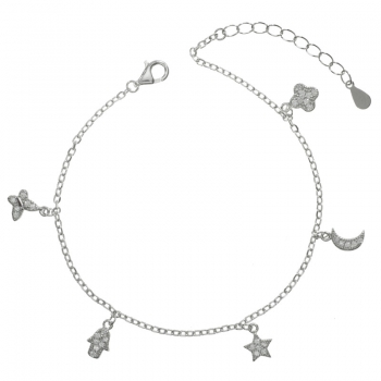 Pulsera con abalorios de circonitas