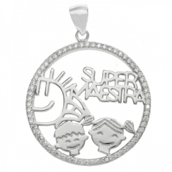 Colgante Super Maestra Plata de Ley