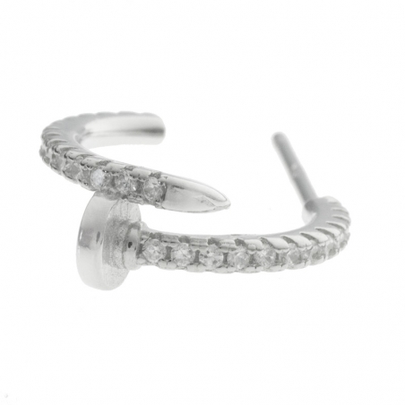 Pendientes aro diseño clavo