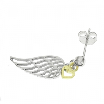 Pendientes alas detalle corazón 2