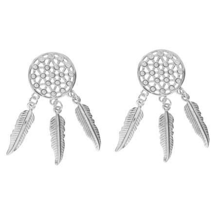 Pendientes atrapa sueños con flor de la vida