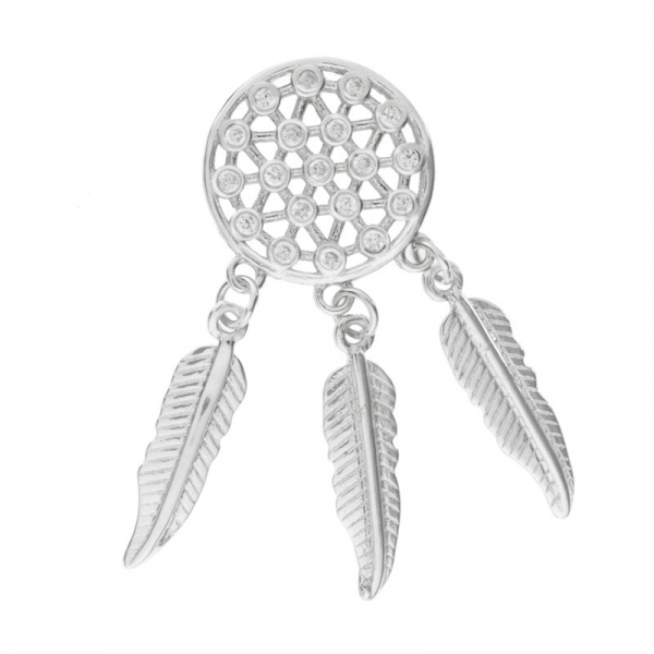 Pendientes atrapa sueños con flor de la vida