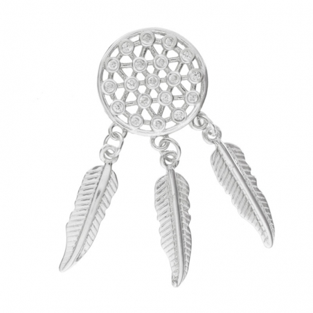 Pendientes atrapa sueños con flor de la vida