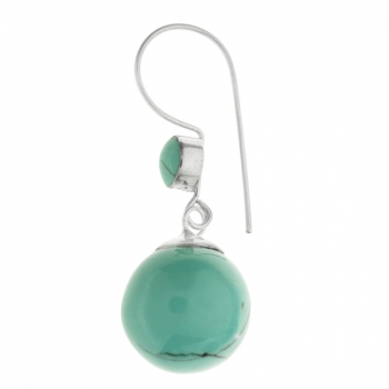 Pendientes largos esmalte turquesa 2