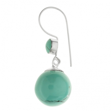 Pendientes largos esmalte turquesa