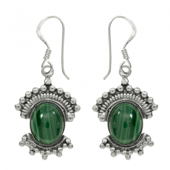 Pendientes étnicos con piedra