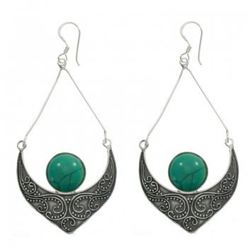 Pendientes XL con turquesa