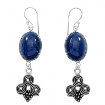 Pendientes lapislázuli con espirales