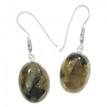 Pendientes labradorita oval