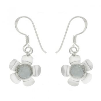 Pendientes flor con piedra de luna