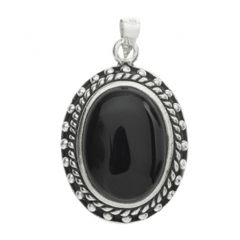 Colgante étnico piedra oval
