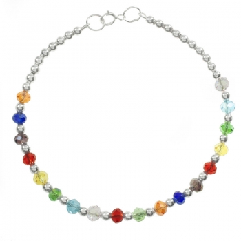 Pulsera con cristales checos de colores