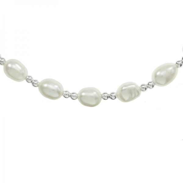 Tobillera de perlas y bolitas