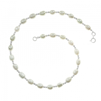 Tobillera de perlas y bolitas