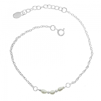Pulsera triple perla